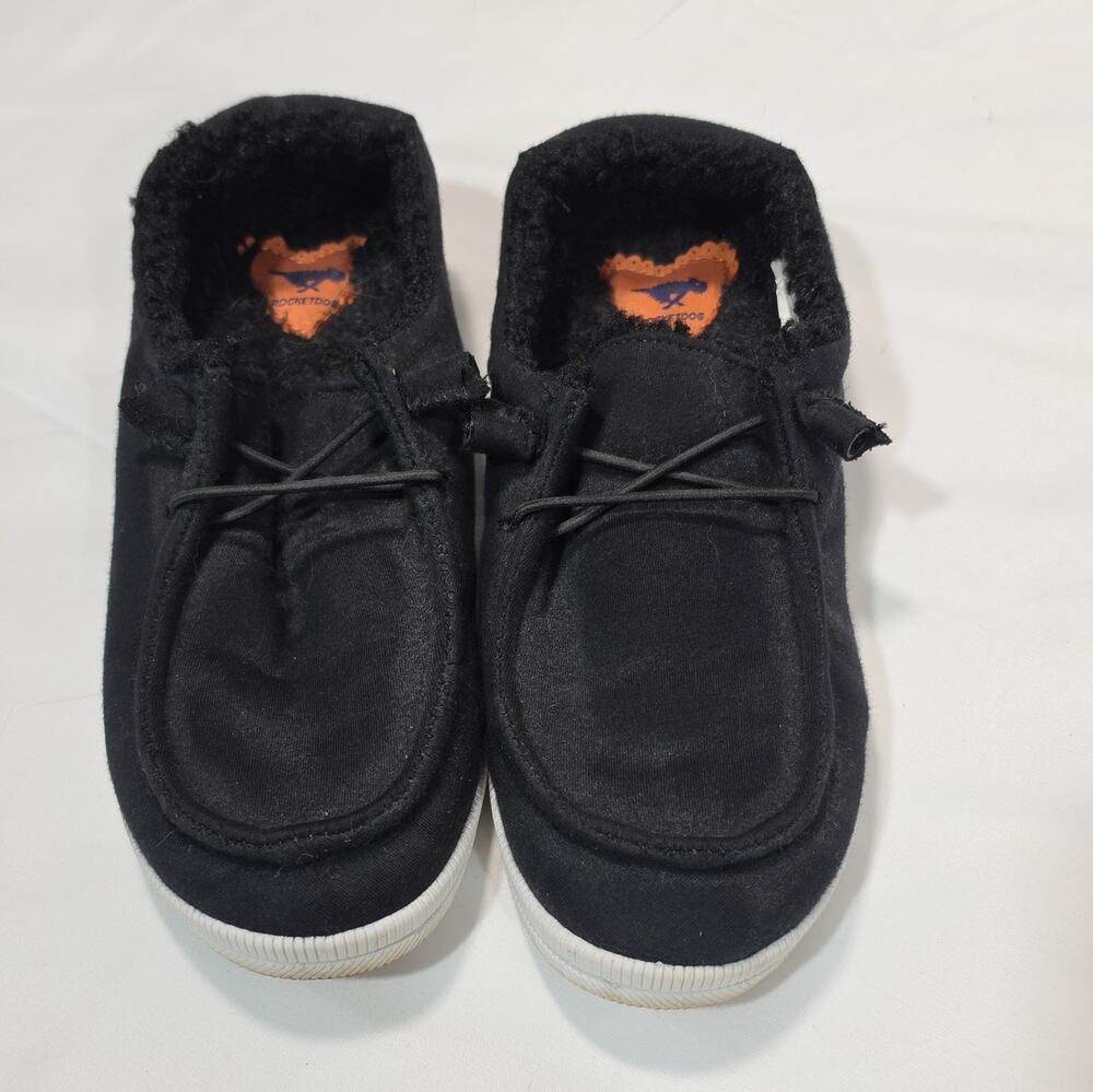 Rocket Dog Mellow Cozy Sneakers Shoes Slip On Women’s Size 8 Black EUC B1